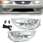 For 2001-2002 Toyota Corolla Fog Light Driving Lamp Clear Lens Left+Right Set