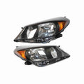 For 2012-2014 Toyota Yaris Hatchback Headlamp Headlight Housing Black Left+Right