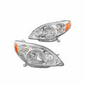 For 2003-2008 Toyota Matrix Clear Headlight Headlamp Chrome With Bulb Left+Right