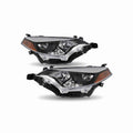 For 2014-2016 Toyota Corolla Headlights Black lamps Clear Lens Left+Right Set