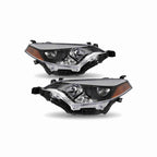 For 2014-2016 Toyota Corolla Headlights Black lamps Clear Lens Left+Right Set