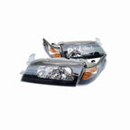 For 1993-1997 Toyota Corolla Headlights Housing Black Headlamp+Corner Left+Right