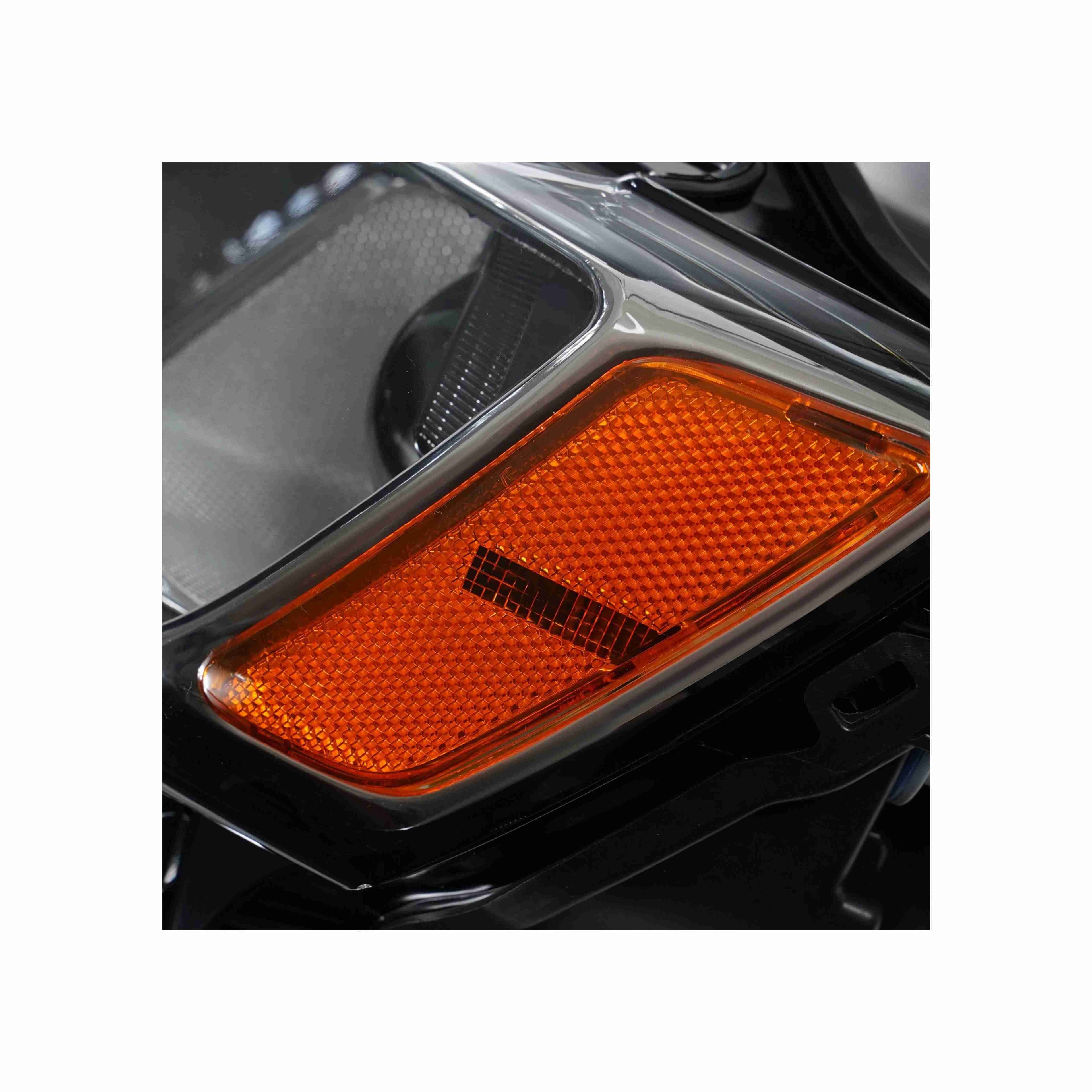 For 2017-2021 Jeep Grand Cherokee Halogen Headlight Clear Lens Trim Chrome Housing Black Left+Right