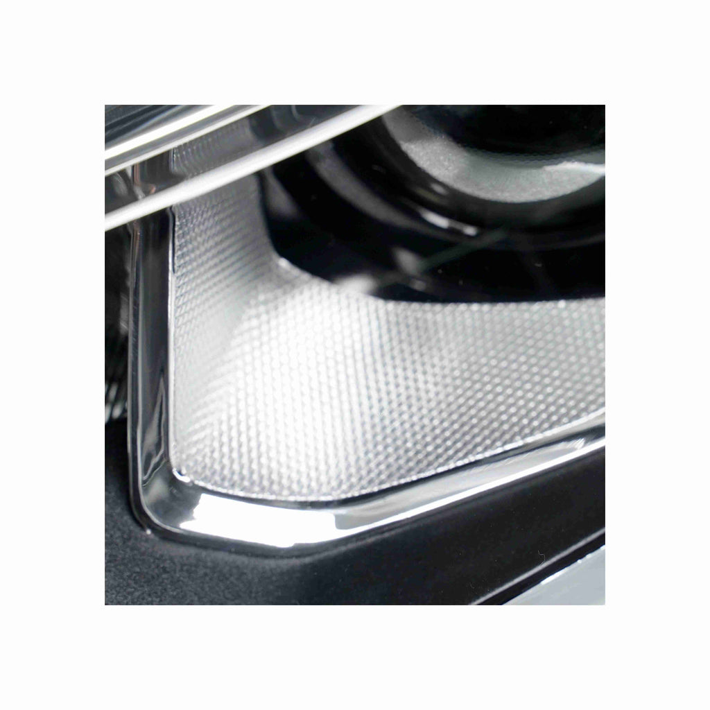 For 2017-2021 Jeep Grand Cherokee Halogen Headlight Clear Lens Trim Chrome Housing Black Left+Right