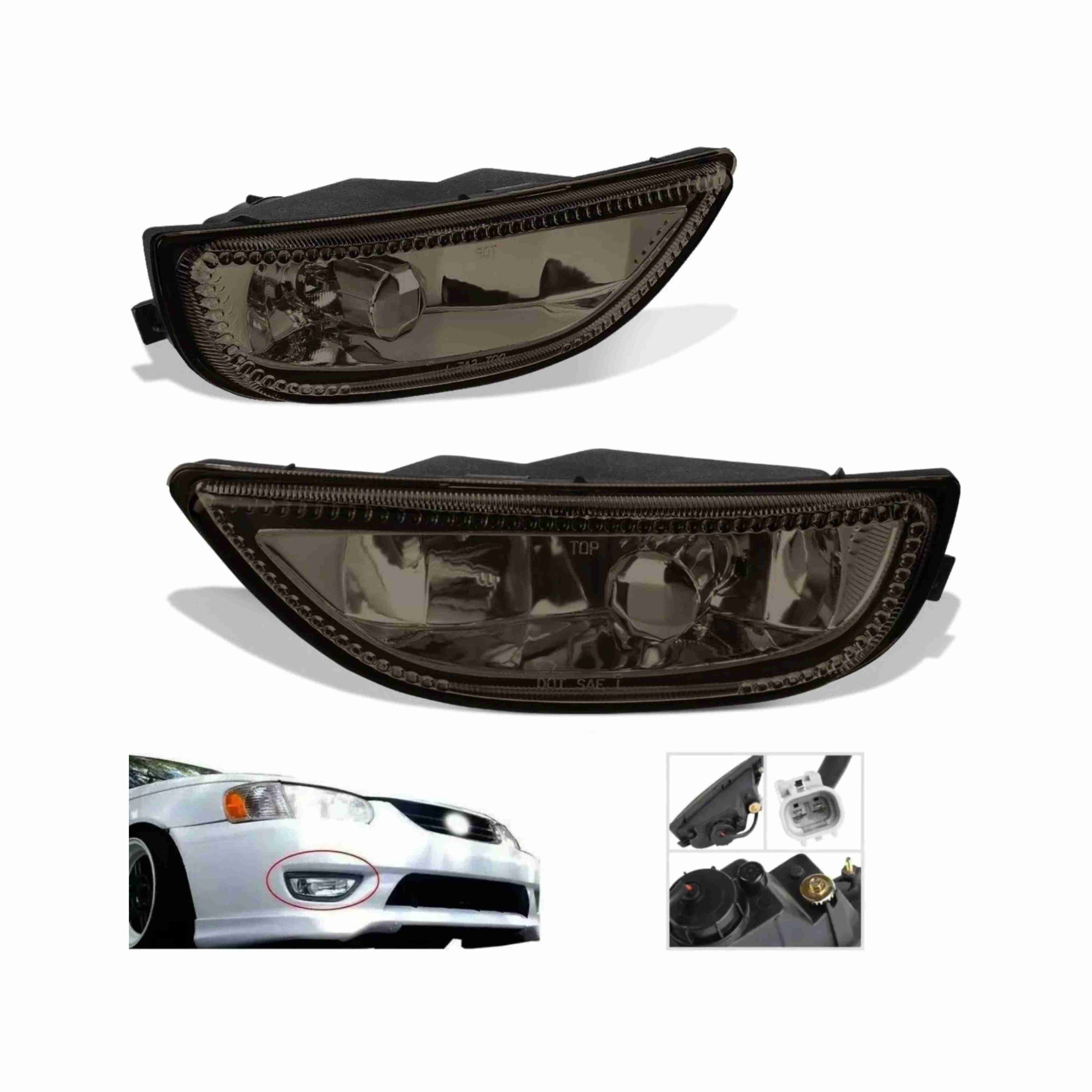 For 2001-2002 Toyota Corolla Fog Light Lamps Bulb+Switch Smoke Left+Right