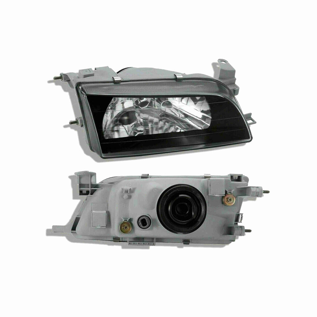 For 1993-1997 Toyota Corolla Headlights Housing Black Headlamp+Corner Left+Right