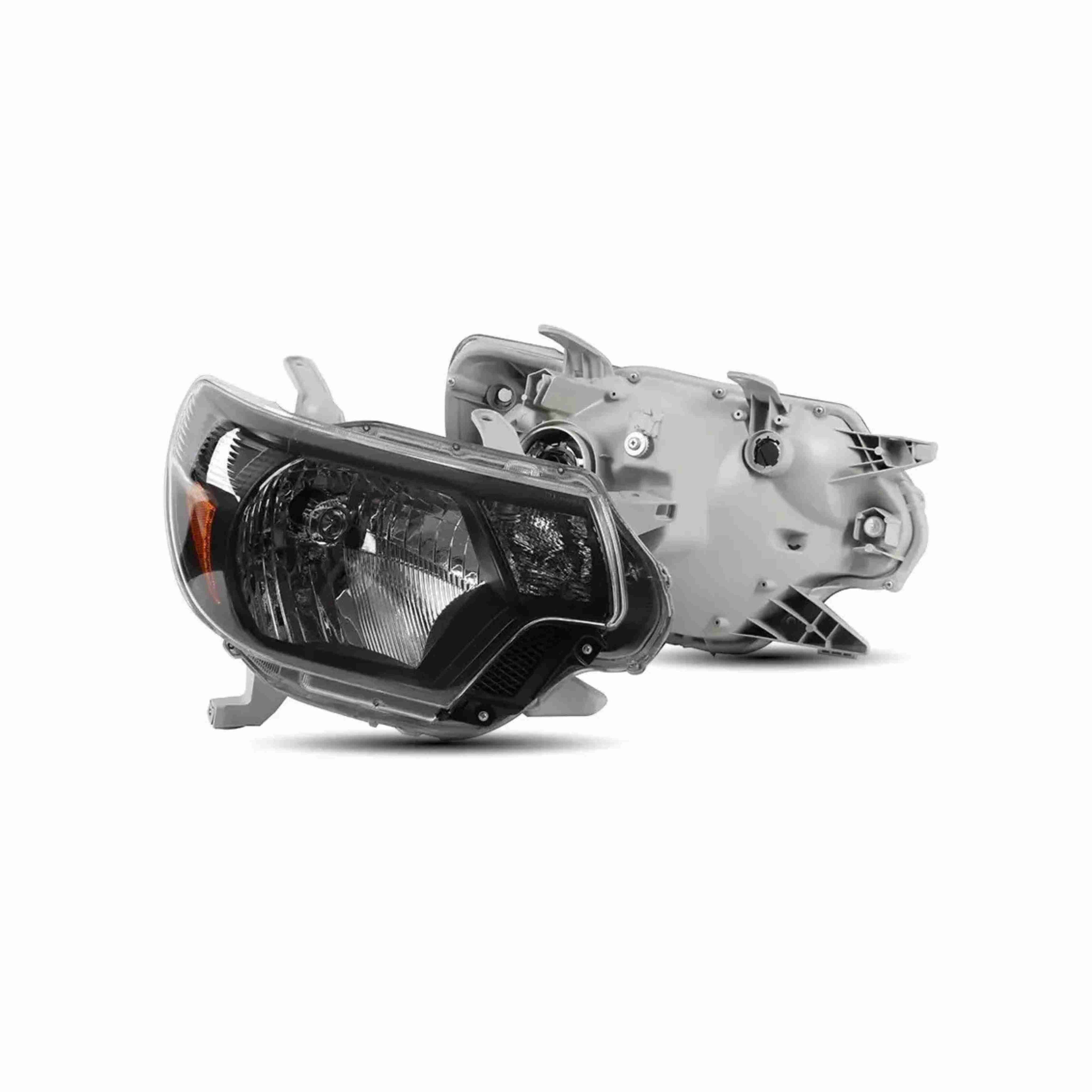 For 2012-2015 Toyota Tacoma Black Headlamp Clear Lens Headlight Left+Right