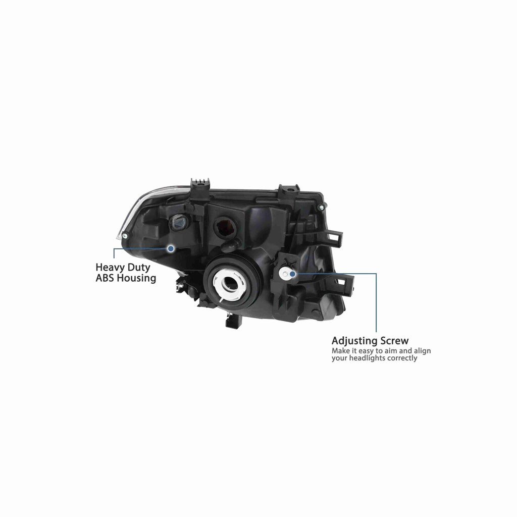 For 05-08 Nissan Frontier 05-07 Pathfinder Black Housing Headlamp Clear Lens Headlight Left+Right