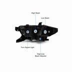 For 16-21 Toyota Tacoma Black Projector Headlight Lamp DRL W/O LED Left+Right
