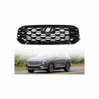 For 2021-2023 Hyundai Santa Fe Front Upper Bumper Grille Assembly Black Grill