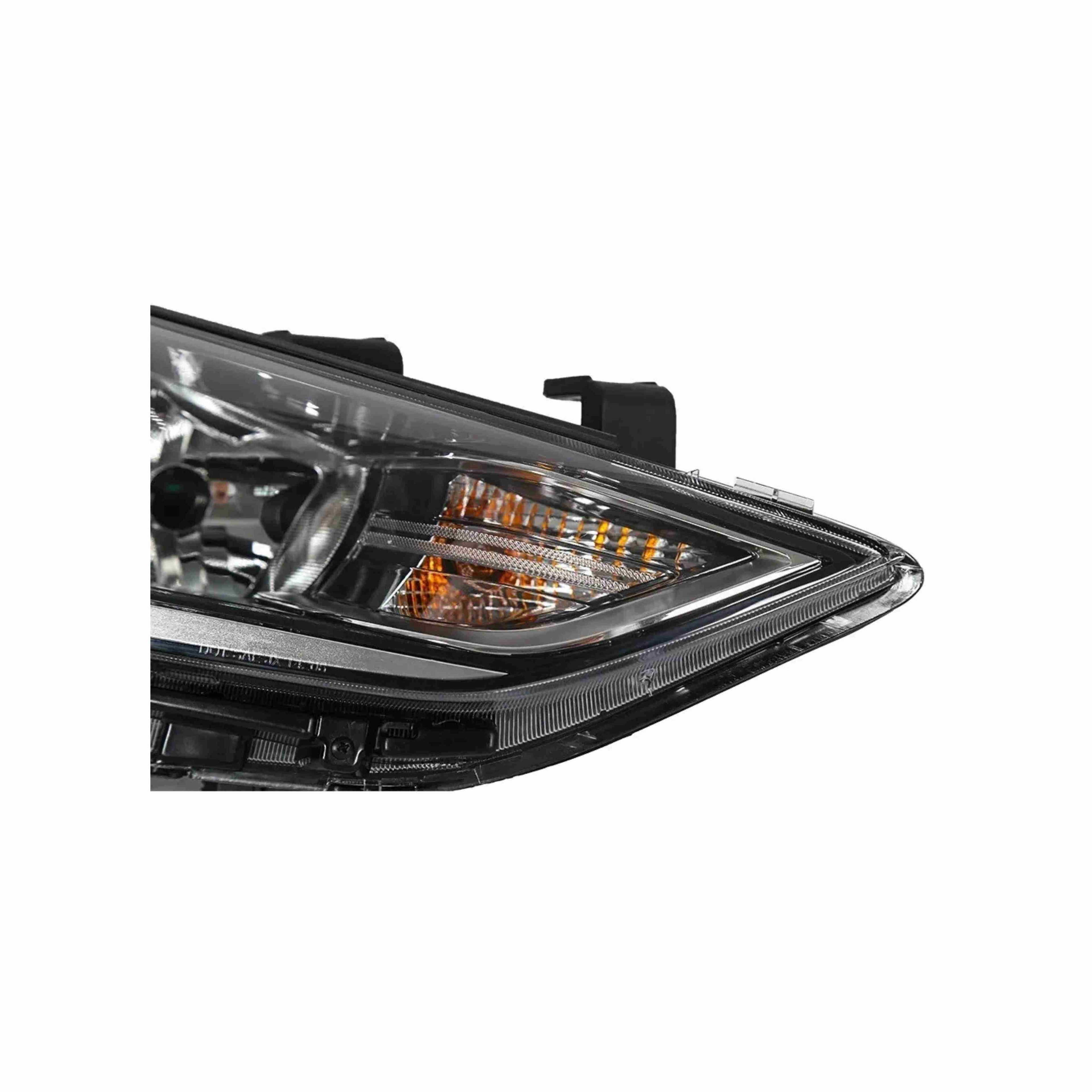 For 2017-2018 Hyundai Elantra Halogen Clear Lens Headlight HeadLamp Housing Black W/Bulb Left+Right