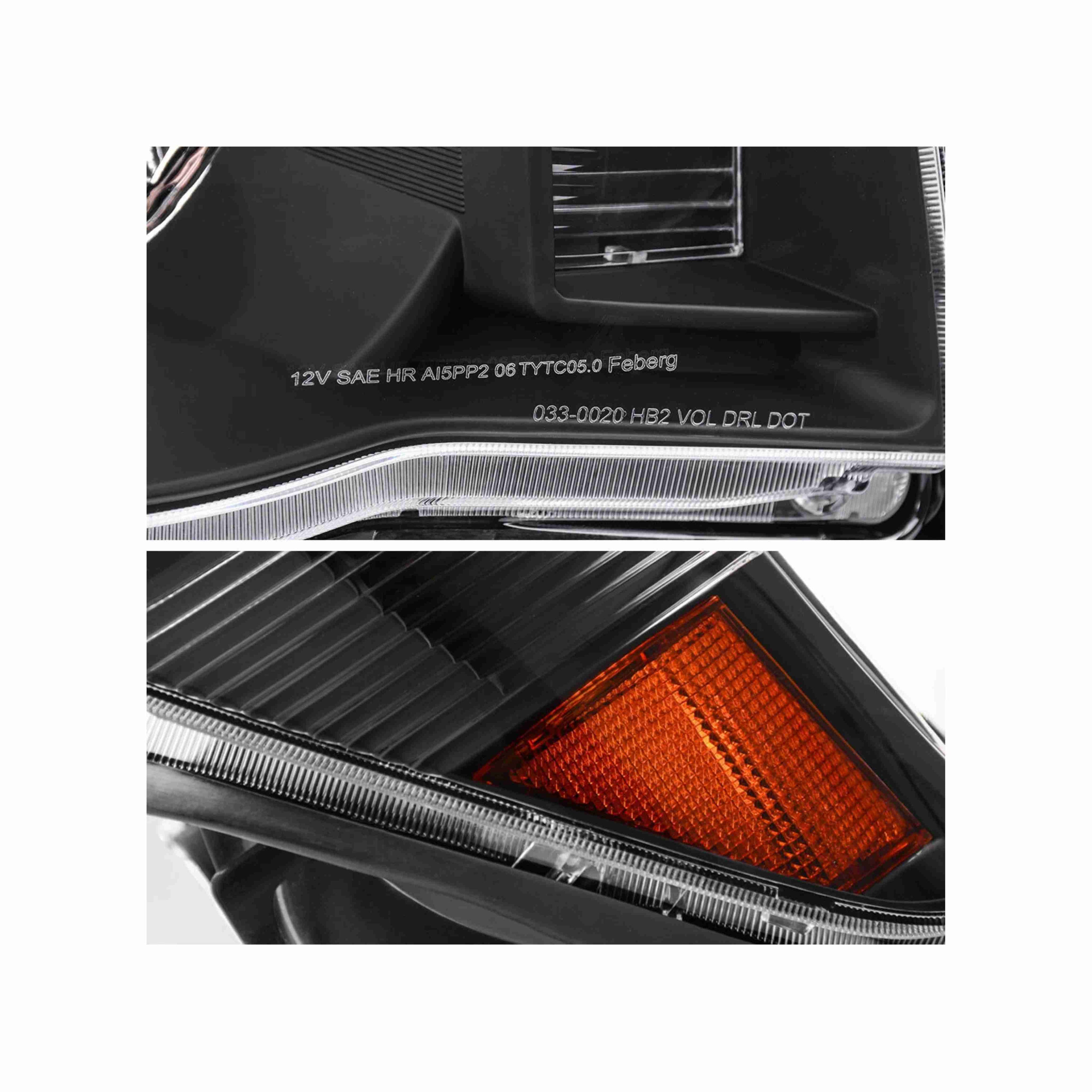 For 2005-2011 Toyota Tacoma Headlights Housing Black TRD Style Left+Right Set