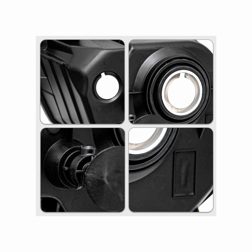 For 2010-2014 Ford Mustang Black Housing Headlight Chrome Corner Lamp Left+Right