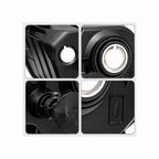 For 2010-2014 Ford Mustang Black Housing Headlight Chrome Corner Lamp Left+Right