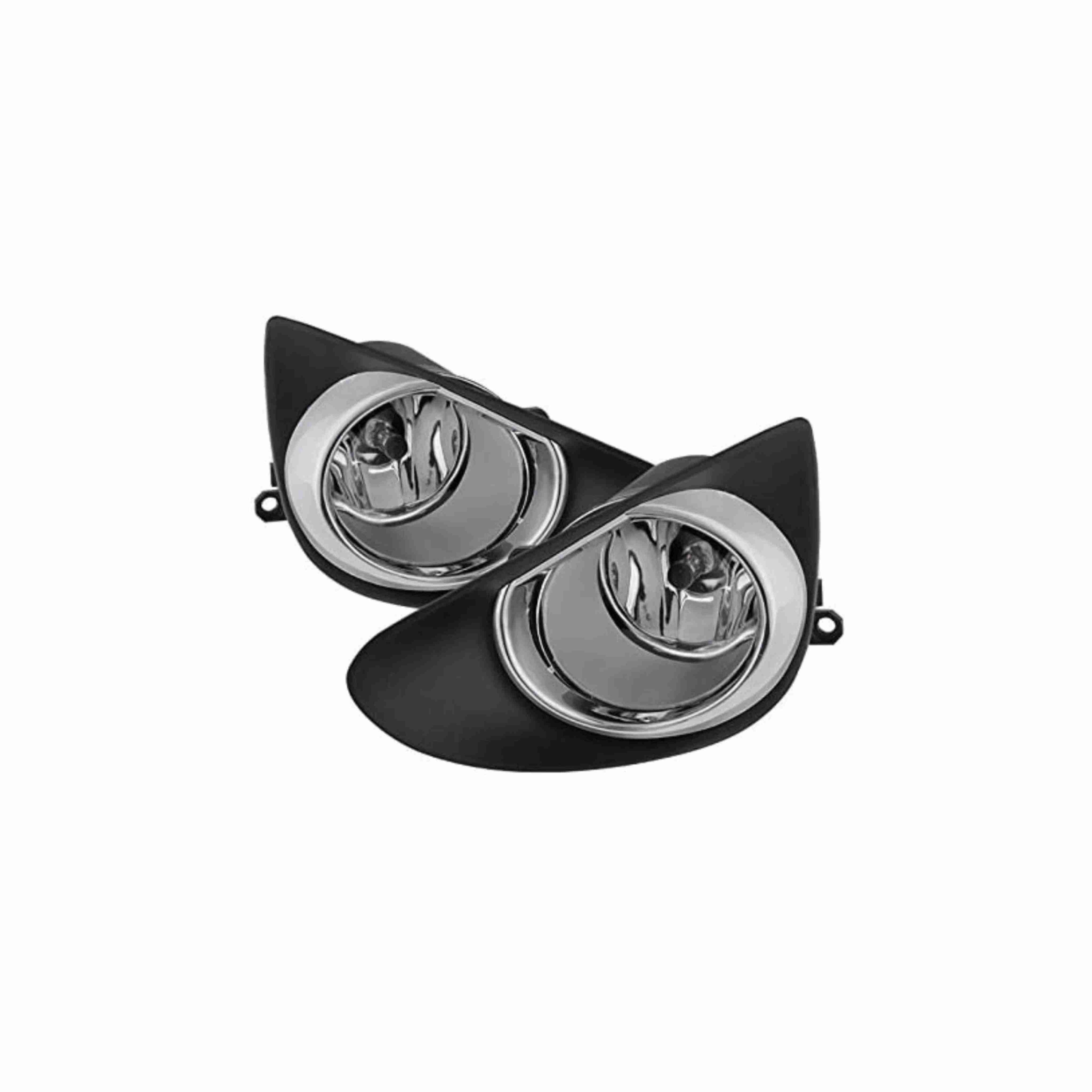 For 2012-2014 Toyota Yaris Hatchback Fog Light Lamp Chrome Housing Left+Right