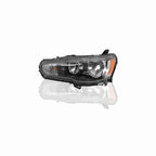 For 2008-2017 Mitsubishi Lancer EVO Headlights Lamps Black Halogen Left+Right