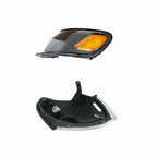 For 1993-1997 Toyota Corolla DX Clear Headlight Black Lamp+Corner Left+Right Set