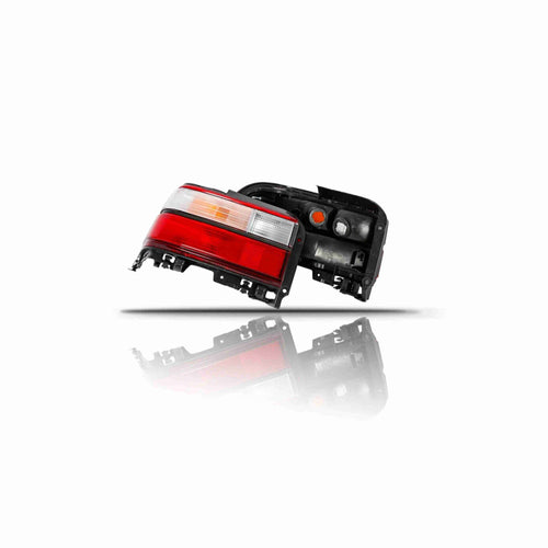For 1993-1997 Toyota Corolla Tail Light Rear Lamp Clear Red JDM Style Left+Right