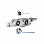 For 2012-2014 Toyota Camry Assembly Headlight Projector Housing Black Headlamp Clear Lens Left+Right