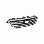 For 2015-2017 Hyundai Sonata Front Bumper Upper Grille Black Chrome Trim Grill
