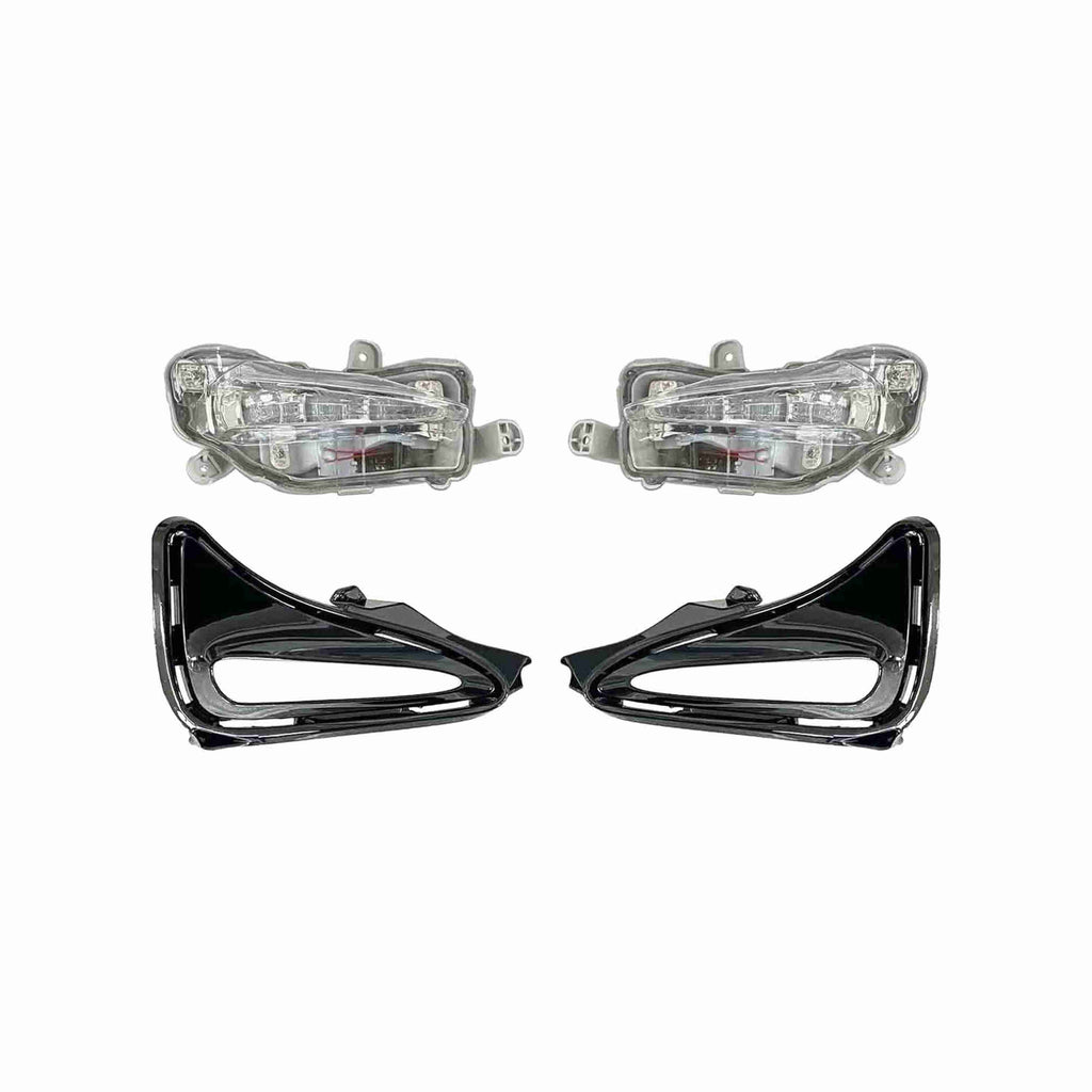 For 2017-2019 Toyota Corolla XLE LE Sedan Front Bumper with Grilles and Fog Lights Assembly Set