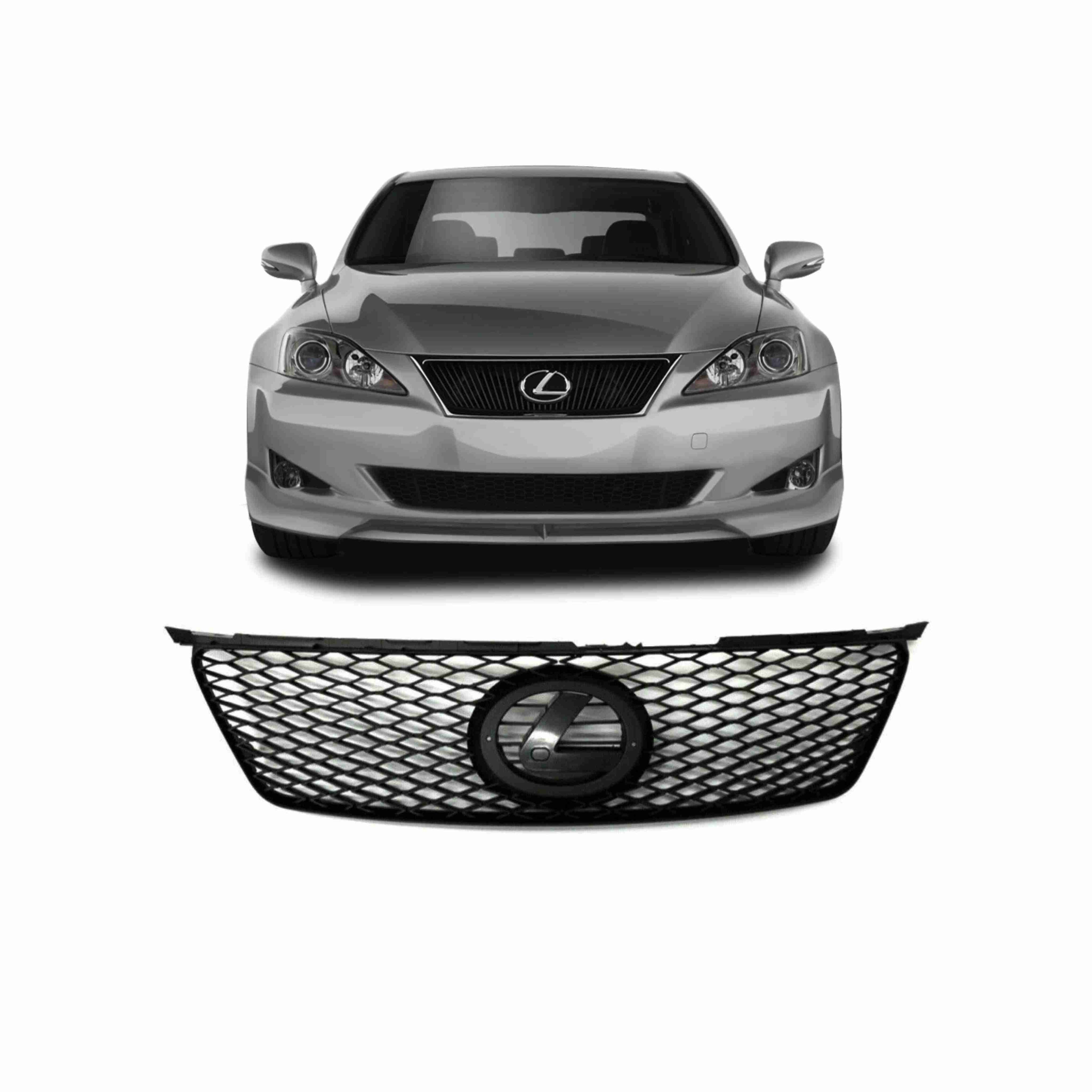 For 2006-2008 Lexus IS250 350 ISF IS-F Style Front Bumper Hood Mesh Black Grille