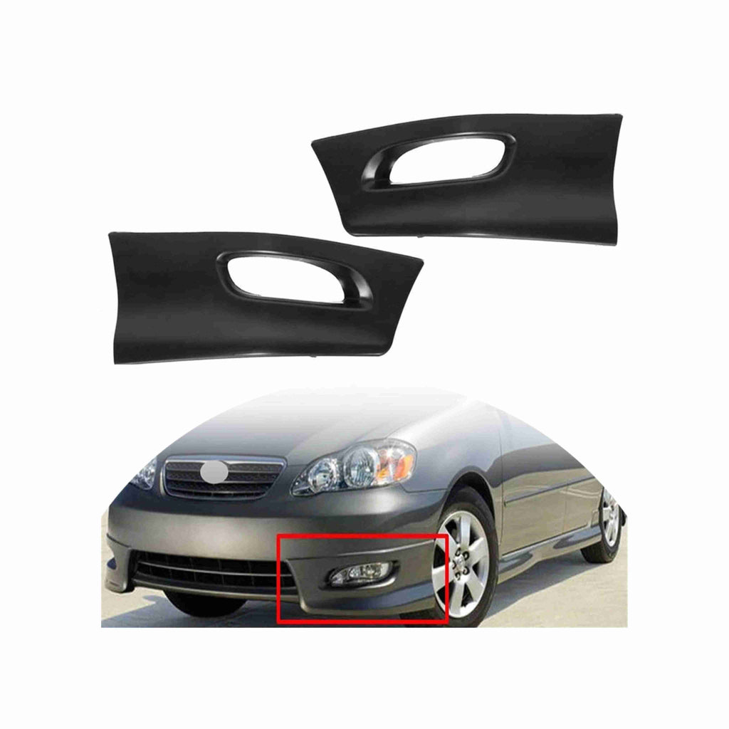 For 2005-2008 Toyota Corolla S Style Front Bumper Spoiler Splitters Lip Body Kit x 2 Pc Front Left+Right