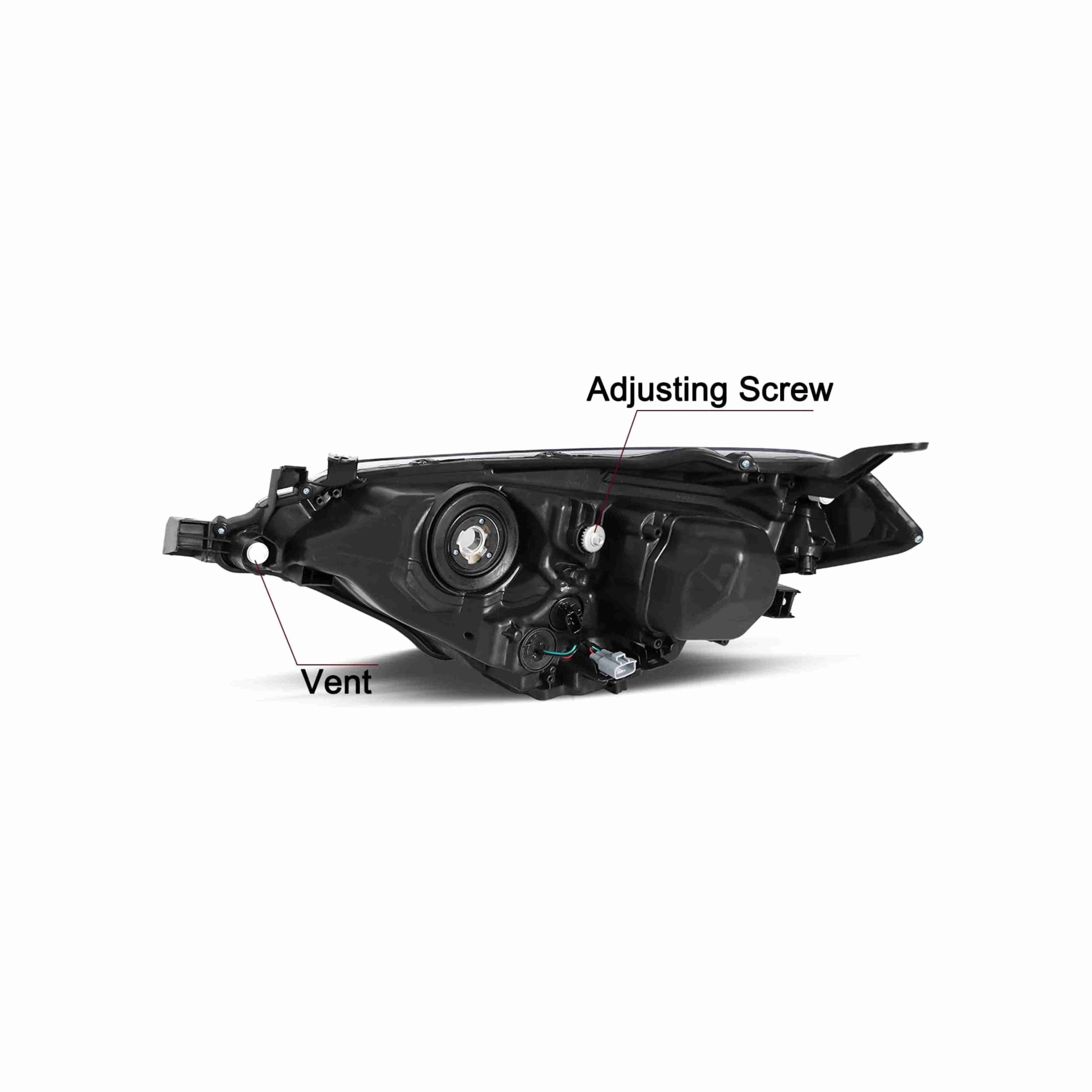 For 2014-2016 Toyota Corolla Headlights Black lamps Clear Lens Left+Right Set