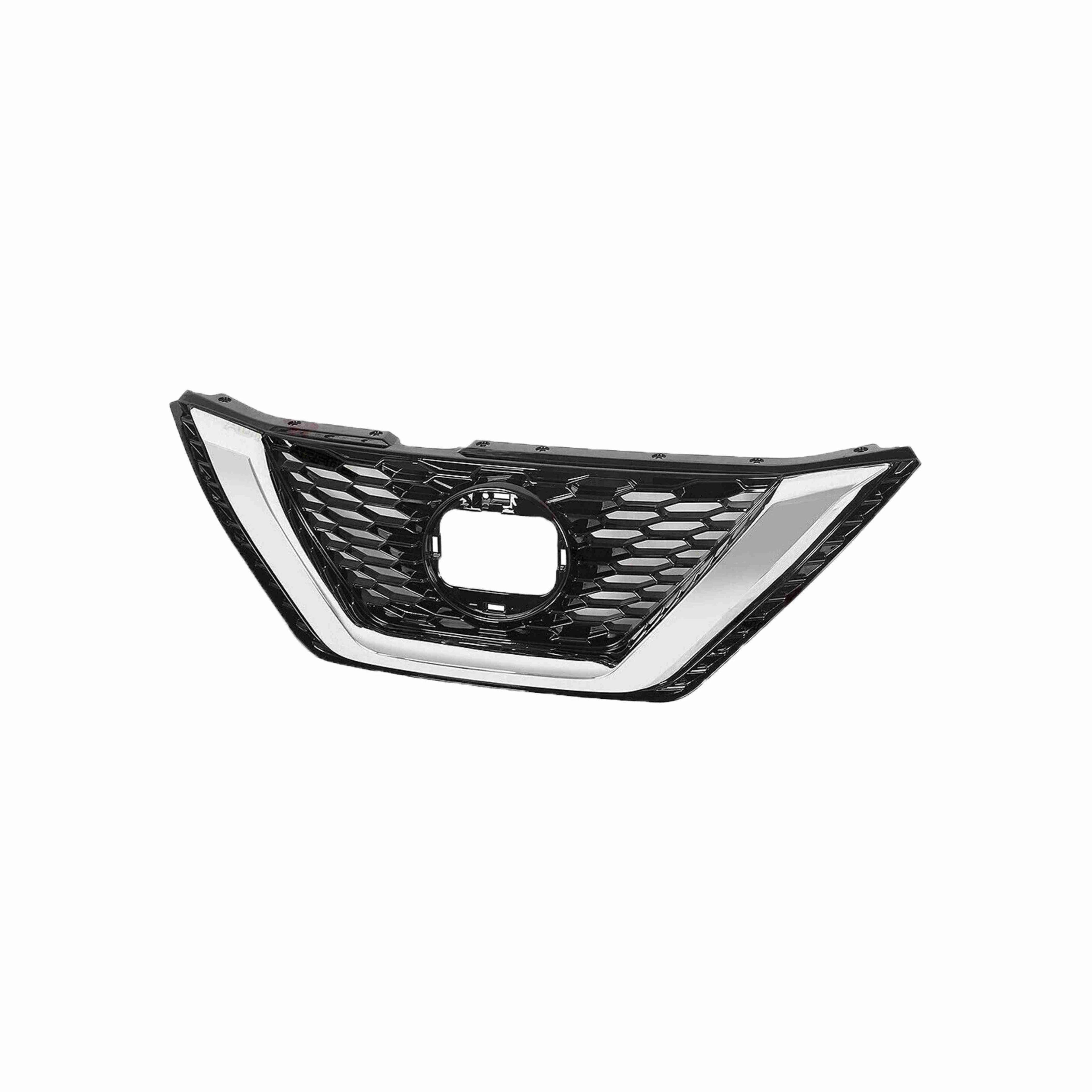 For 2020-2022 Nissan Rogue Qashqai Sport Front Upper Grille Black&Chrome Grill Mesh Style