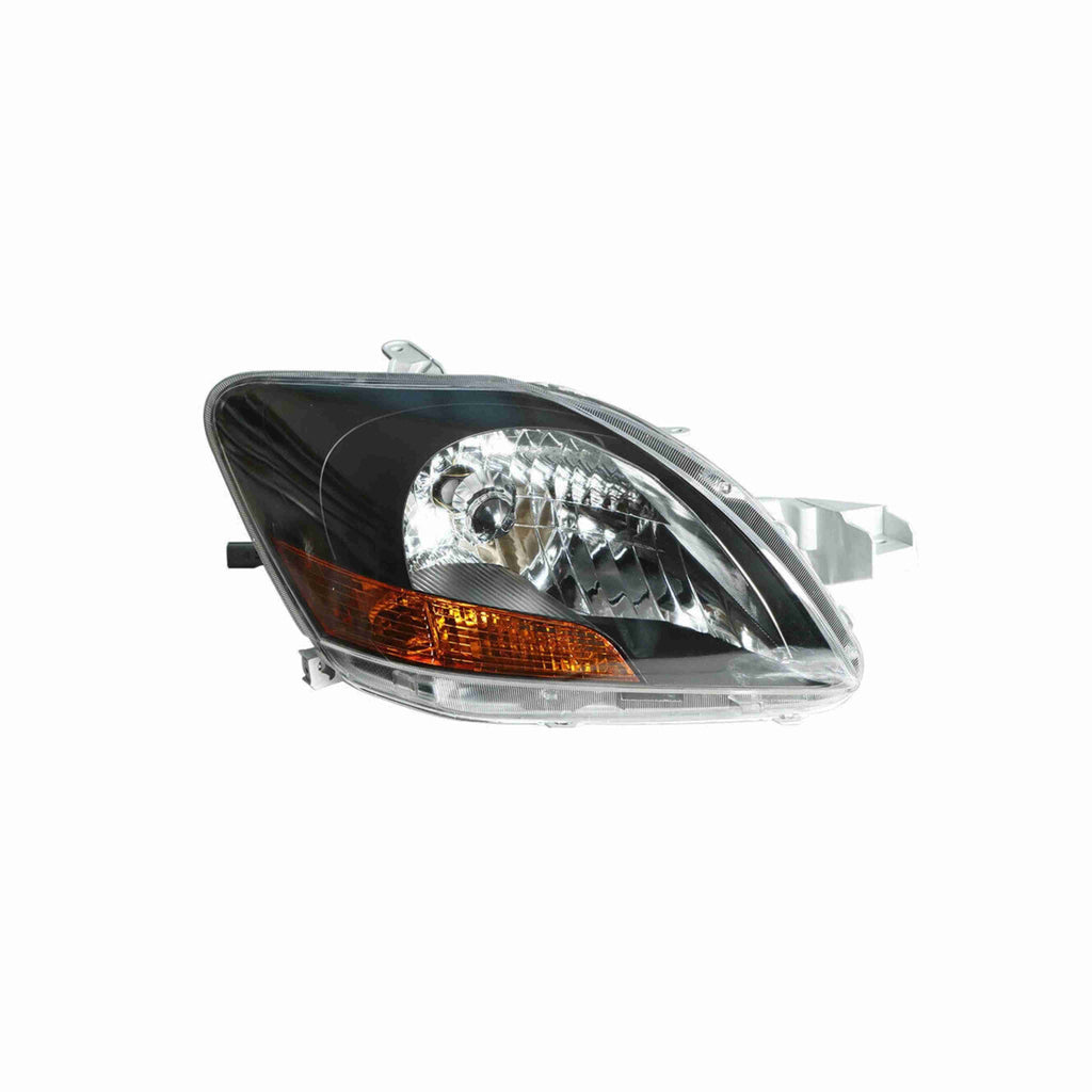 For 2007-2011 Toyota Yaris Sedan Clear Lens Headlight Assembly Headlamp Housing Black Left+Right