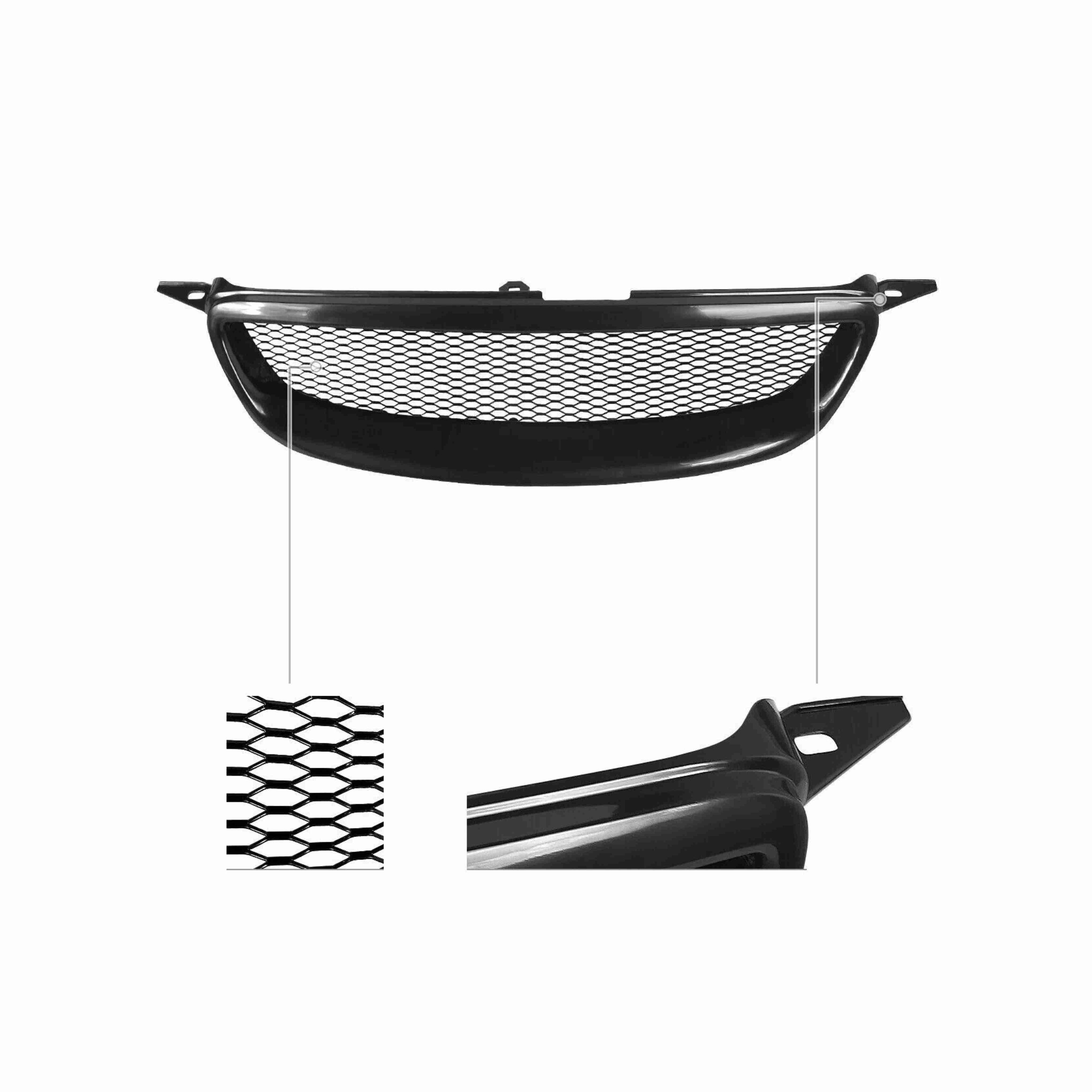 For 2003-2008 Toyota Corolla JDM Type R Front Grille Bumper Mesh Hood ABS Grill
