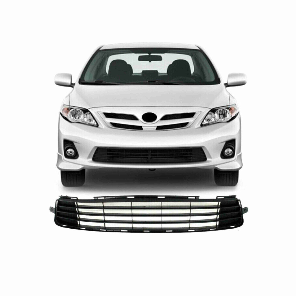 For 2011-2013 Toyota Corolla Front Lower Bumper Grille Center Grill Black Horizontal