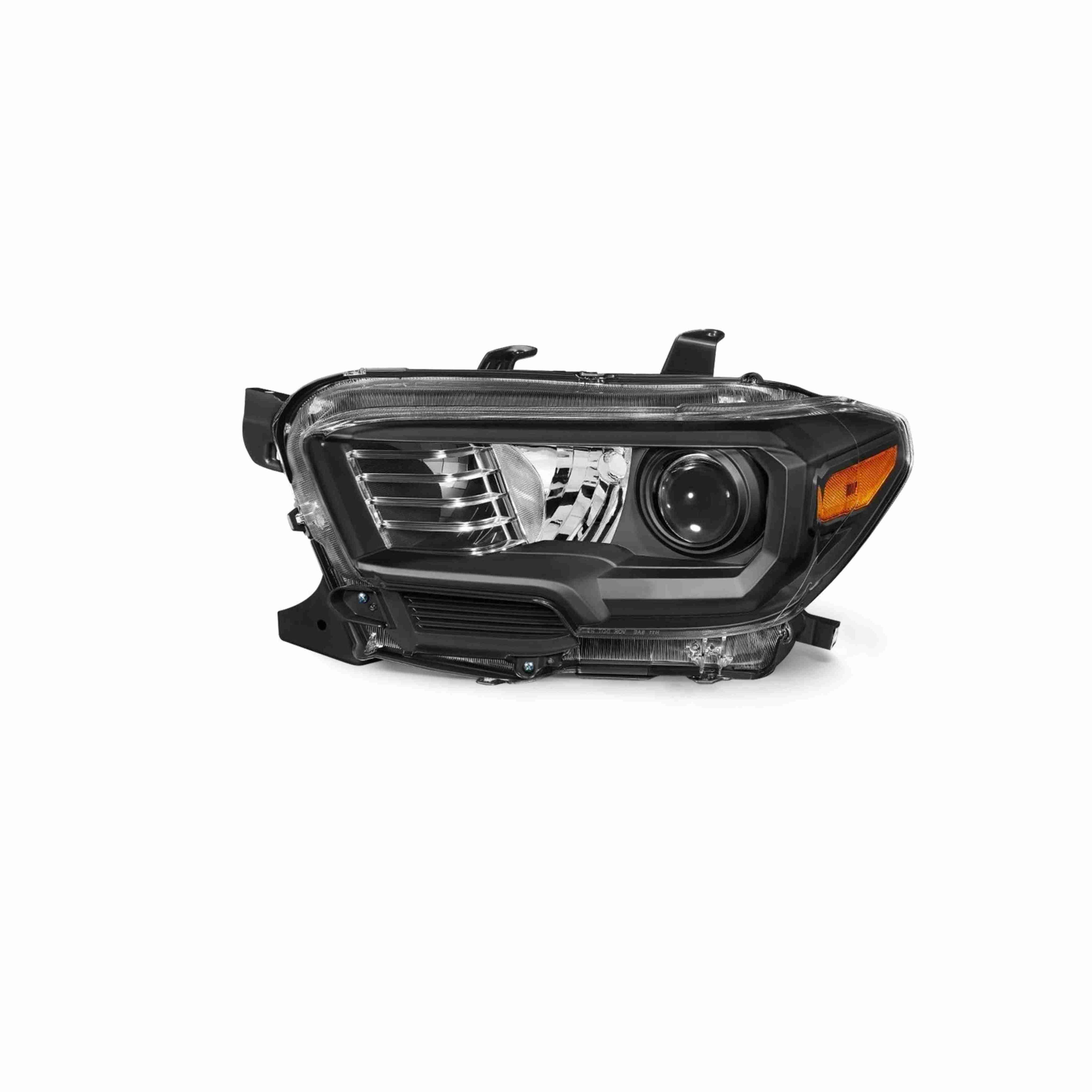 For 16-21 Toyota Tacoma Black Projector Headlight Lamp DRL W/O LED Left+Right
