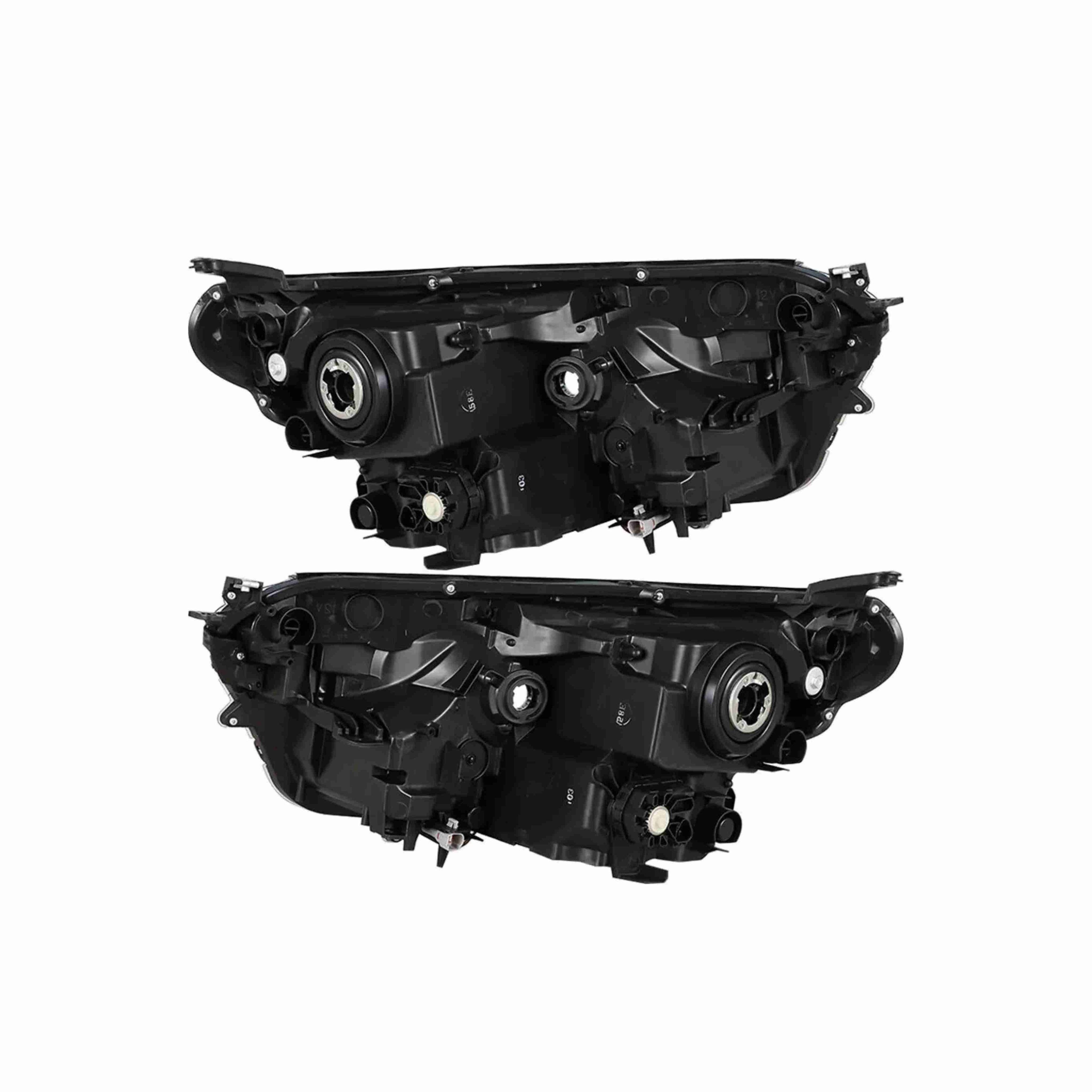 For 2016-2018 Toyota RAV4 Headlights Black Headlamp Assembly Halogen Left+Right