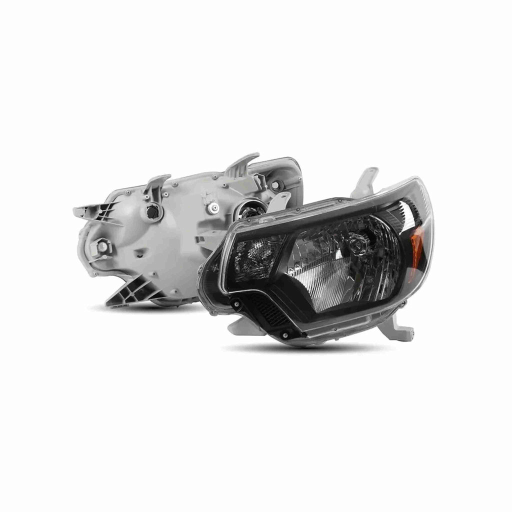 For 2012-2015 Toyota Tacoma Black Headlamp Clear Lens Headlight Left+Right