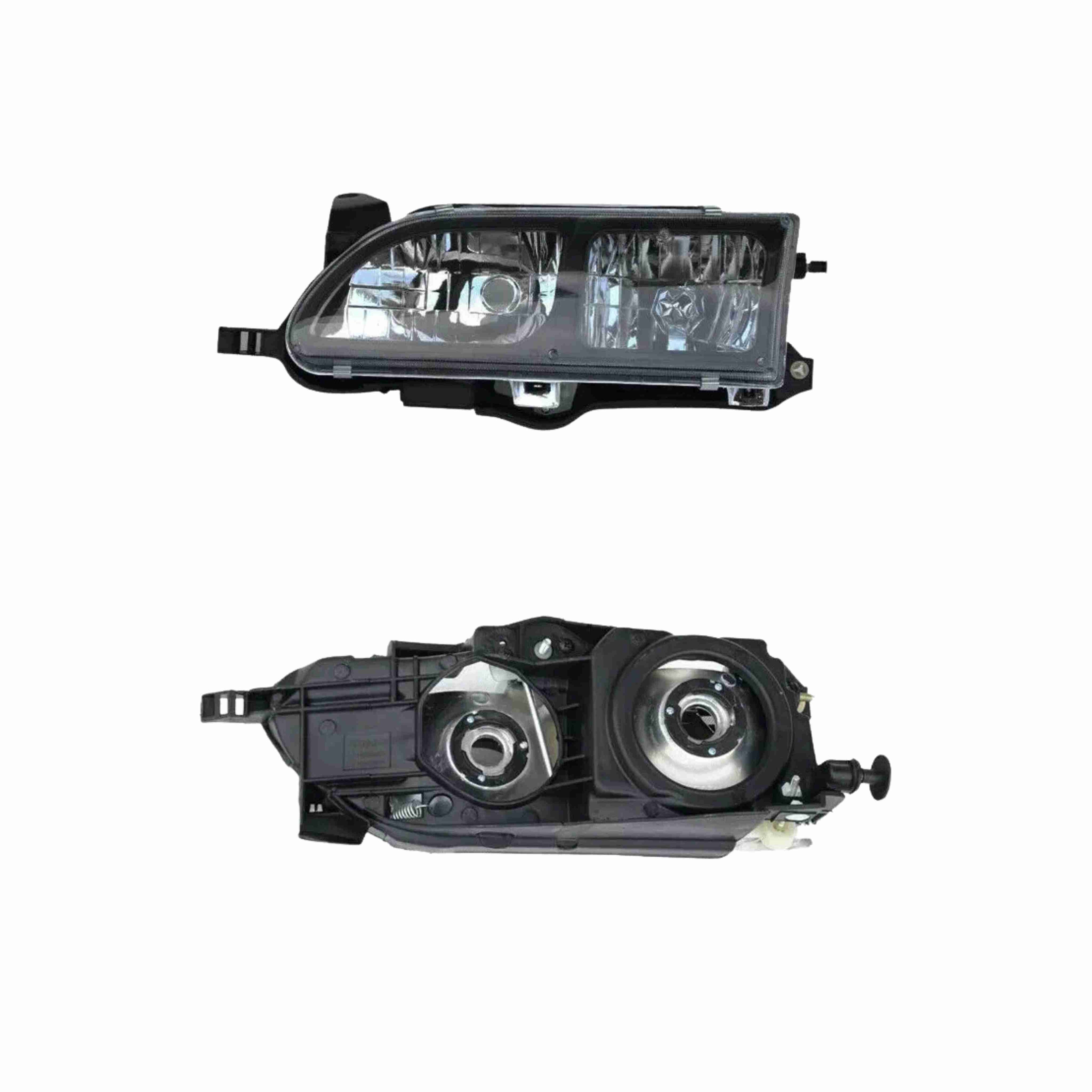 For 1993-1997 Toyota Corolla DX Clear Headlight Black Lamp+Corner Left+Right Set