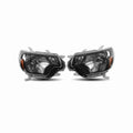 For 2012-2015 Toyota Tacoma Black Headlamp Clear Lens Headlight Left+Right