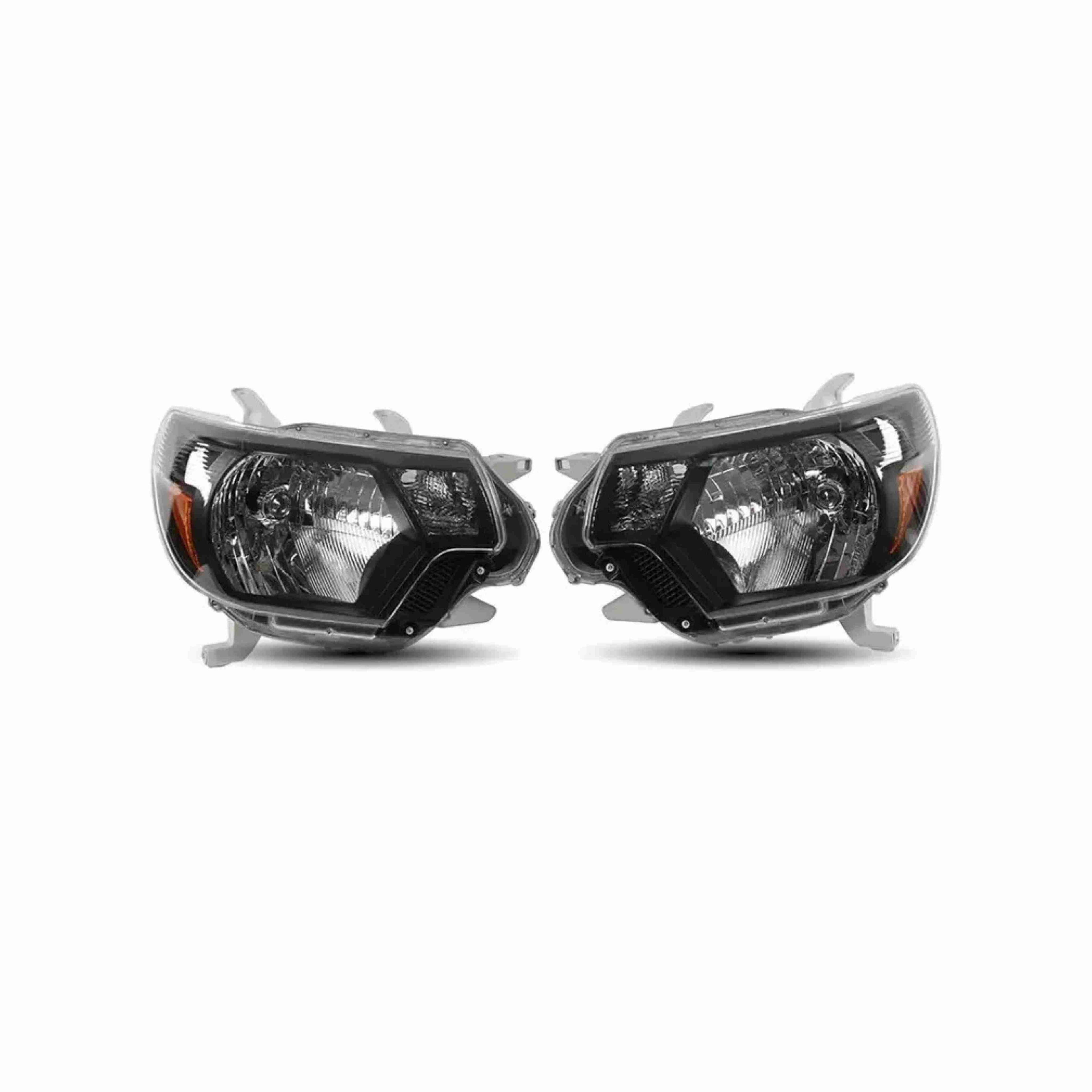 For 2012-2015 Toyota Tacoma Black Headlamp Clear Lens Headlight Left+Right