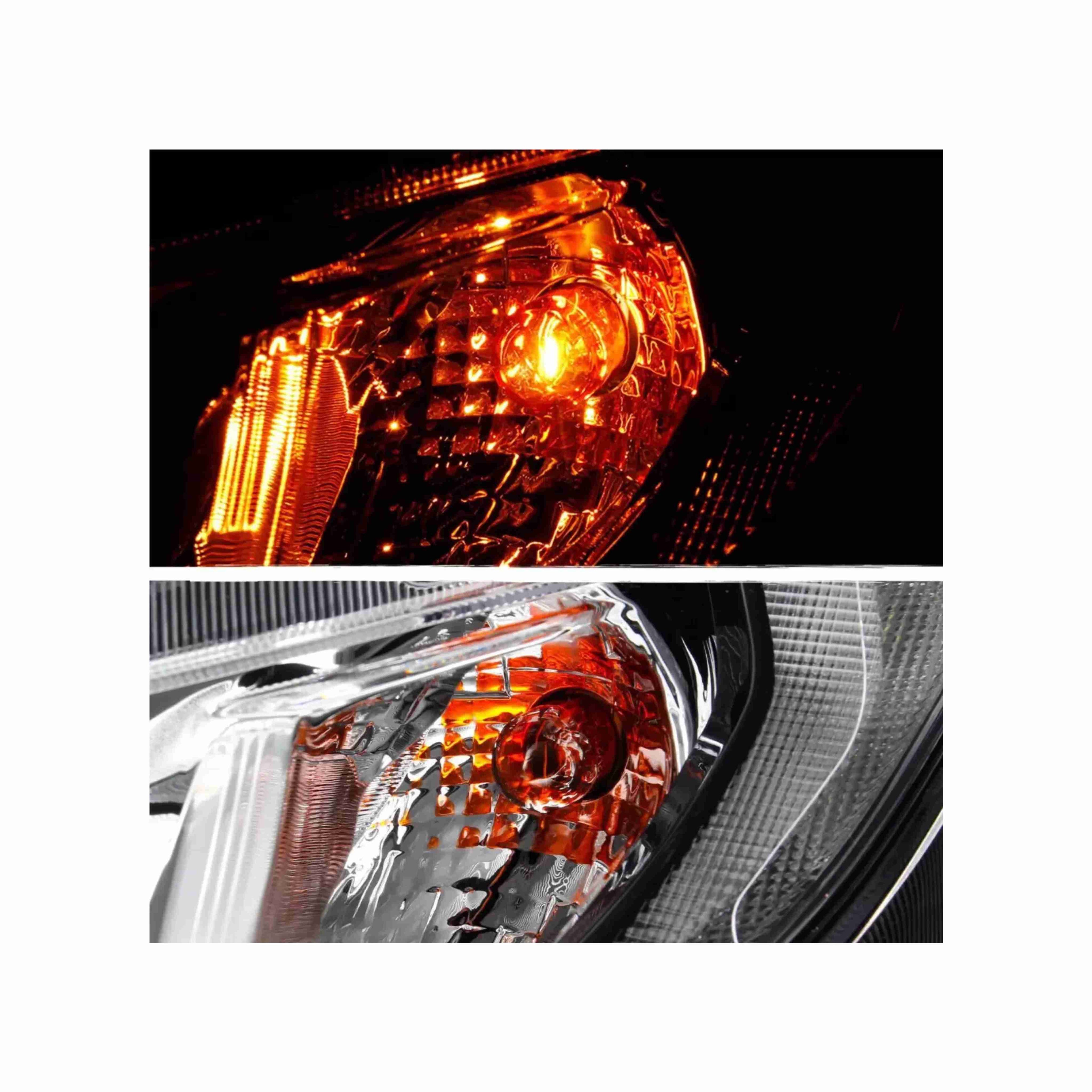 For 2016-2021 Honda Civic Led Light Housing Black Headlamp Clear Lens Headlight Halogen Left+Right