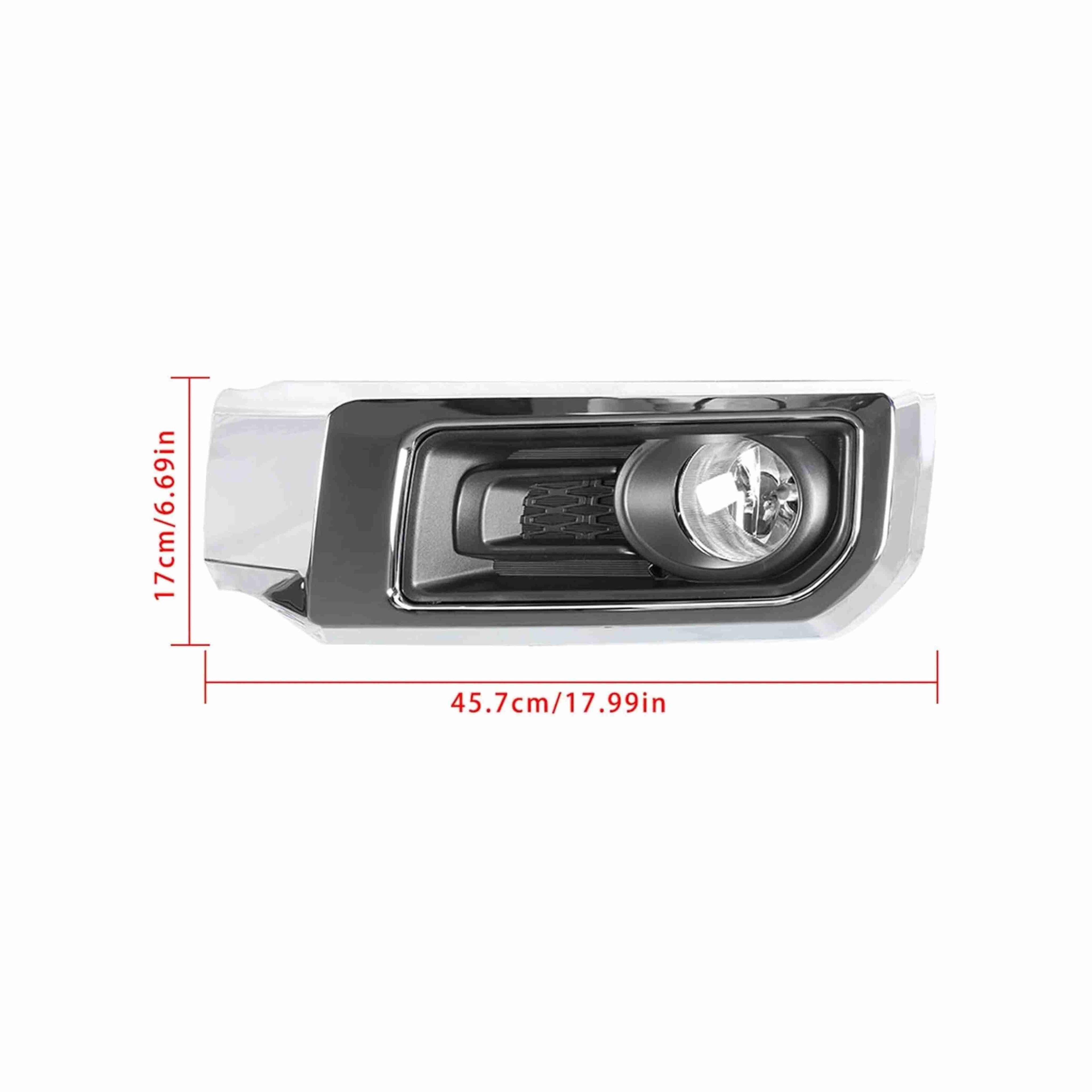 For 2014-2020 Toyota 4Runner Limited Fog Light Lamp Chrome Black Left+Right