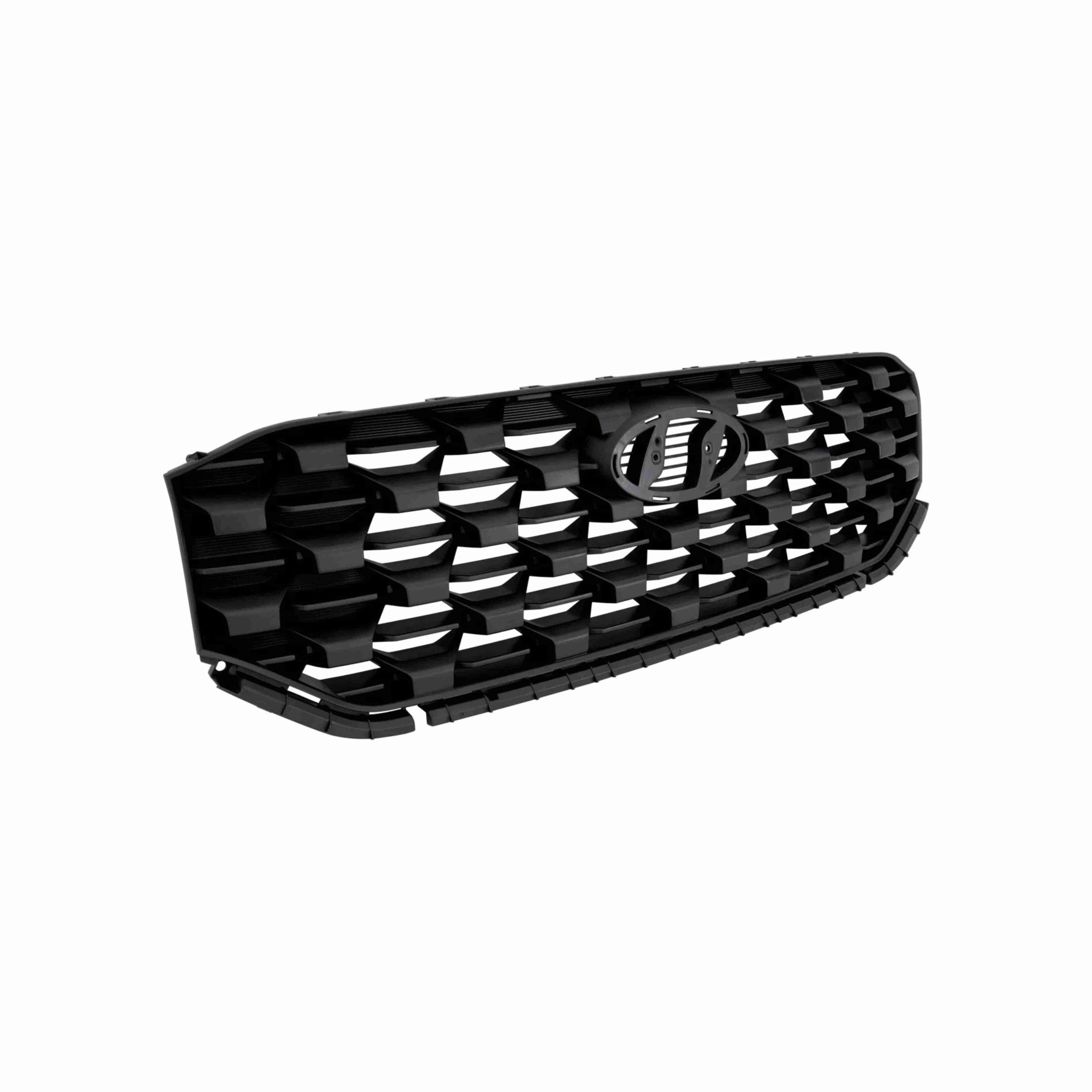 For 2021-2023 Hyundai Santa Fe Front Upper Bumper Grille Assembly Black Grill