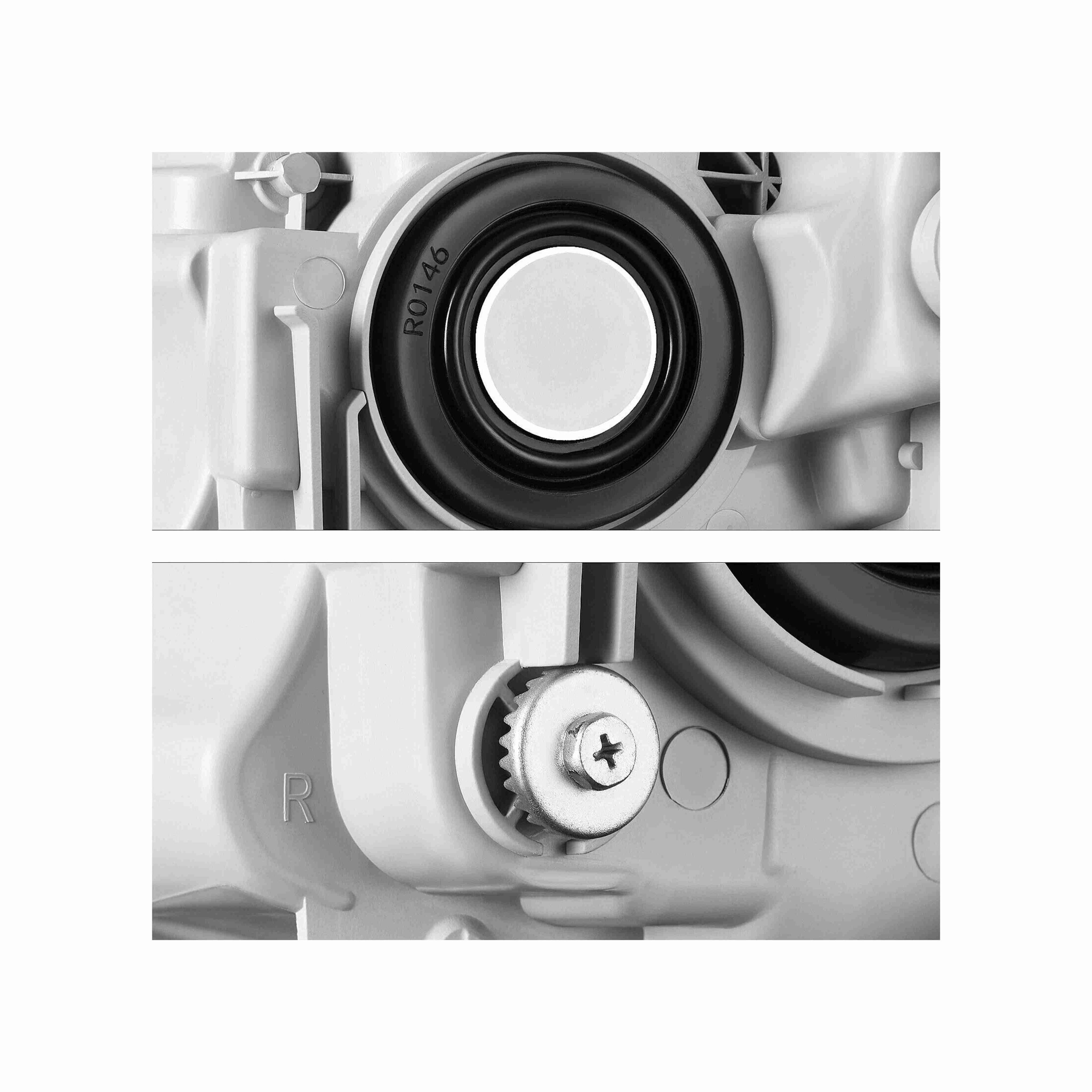 For 2012-2014 Toyota Camry Assembly Headlight Projector Housing Black Headlamp Clear Lens Left+Right