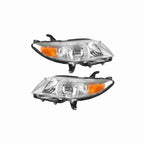For 2011-2020 Toyota Sienna Clear Lens Headlights Housing Chrome Headlamps Pair Set Left+Right