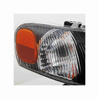For 1998-2000 Toyota Corolla Black Housing Headlamp Clear Headlight Left+Right