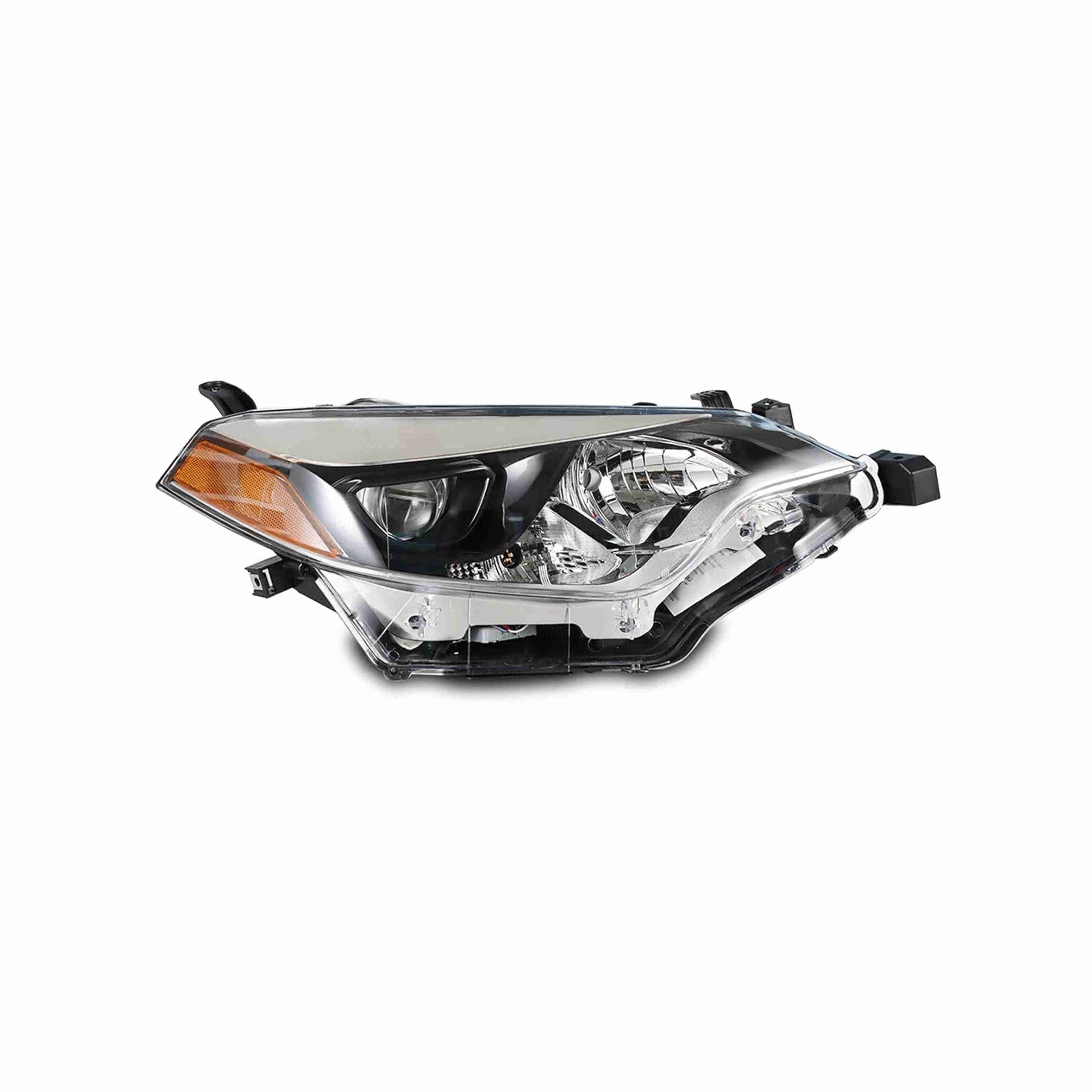 For 2014-2016 Toyota Corolla Headlights Black lamps Clear Lens Left+Right Set