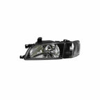For 1995-1999 Toyota Tercel Headlight Clear Lens HeadLamp Black Set Left+Right