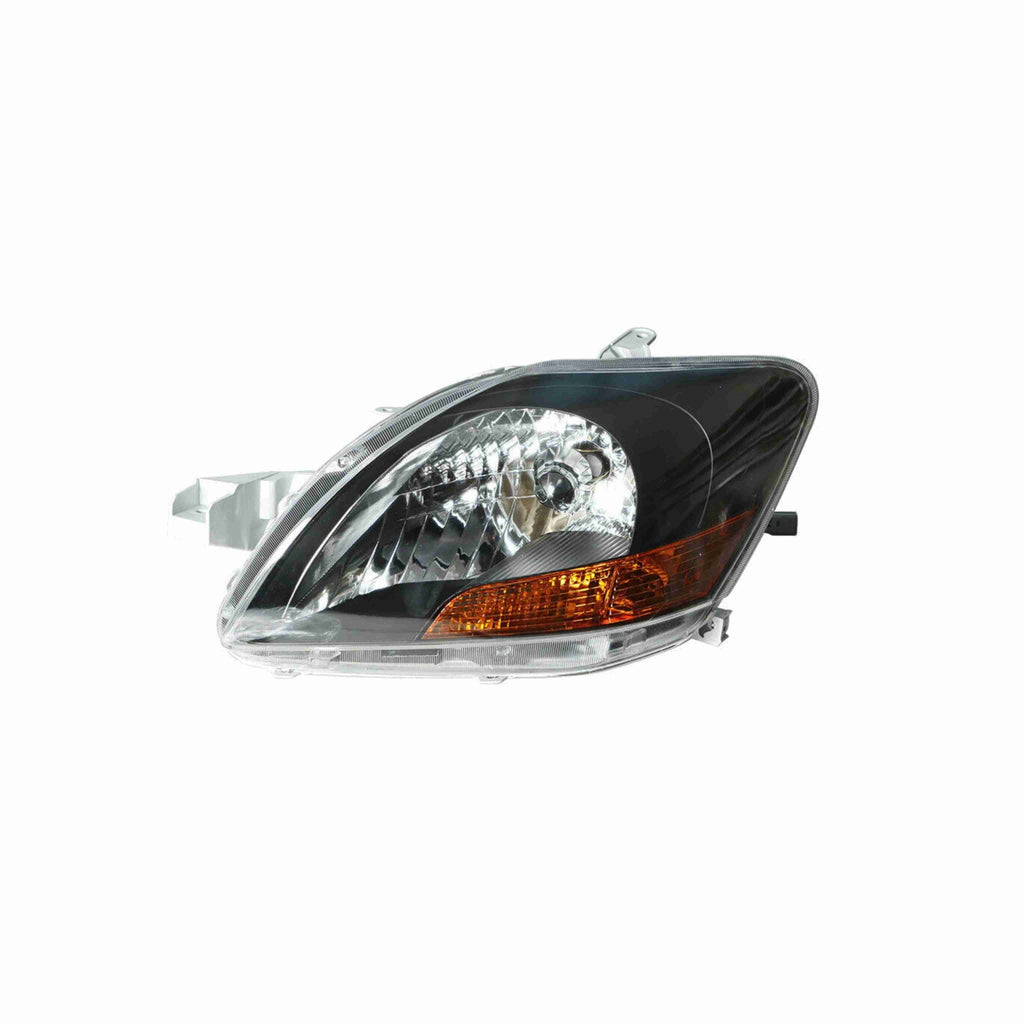 For 2007-2011 Toyota Yaris Sedan Clear Lens Headlight Assembly Headlamp Housing Black Left+Right