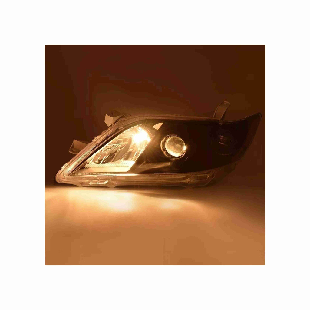 For 2007-2009 Toyota Camry Projector Clear Headlight Black Headlamp Left+Right