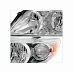 For 2009-2010 Toyota Corolla Headlights Housing Chrome Clear Lamp Left+Right Set
