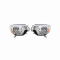 For 2012-2015 Toyota Tacoma Chrome Housing Headlights Headlamps Clear Lens Left+Right Set